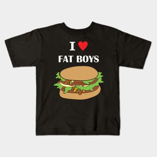 I Love Fat Boys Kids T-Shirt